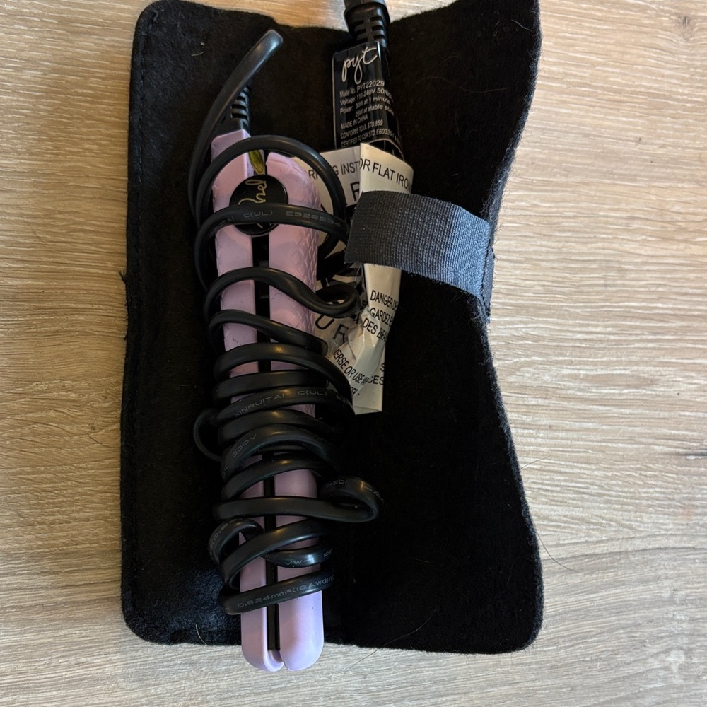Mini Lavender Hair Straightener with Travel Pouch